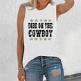 thumbnail image 2 of Fgnfyis T-Shirts Tendance pour Femmes pour Usage Quotidien Sans Manches Col Rond Style avec Imprimé Lettre Polyvalent pour Printemps et Été Parfaitement Assortis avec Pantalons et Shorts T-Shirts Femmes Blanc G, 2 of 5