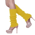 thumbnail image 4 of Under $5 Leg Warmer Yellow Womens Warm Wool Socks Womens Winter Solid Color Adult Leg Sets Pile Socks Knitted Leg Sets Solid Color, 4 of 8