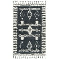 thumbnail image 2 of SAFAVIEH Kenya Charla Braided Abstract Fringe Area Rug, Charcoal/Ivory, 6' x 9', 2 of 6