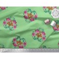 thumbnail image 3 of Soimoi Velvet Fabric Leaves,Bird & Lotus Block Printed Fabric 1 Yard 58 Inch Wide, 3 of 3