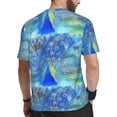 thumbnail image 2 of Wukai Peacock Print Men's Short-Sleeved Mesh T-Shirt,Quick-Dry Short Sleeve Workout T-Shirt-6X-Large, 2 of 8