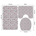 thumbnail image 3 of Gray Christmas Gnome and Tree Pattern Bathroom Rugs Sets 3 Piece,Toilet Cover Set,Absorbent Non Slip Bathroom Mats Sets with U-Shaped Contour Rug Toilet Rug Set, 3 of 5