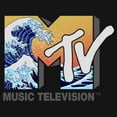 thumbnail image 2 of Men's MTV The Great Wave Logo  Graphic Tee Black 2X Large, 2 of 5