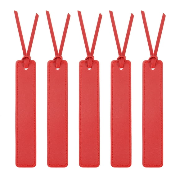 Uxcell 6 Pcs Marcador de cuero, marcadores de libros cosidos clásicos para lectura de libros, accesorios para amantes de los libros, hombres, mujeres, maestros, negro