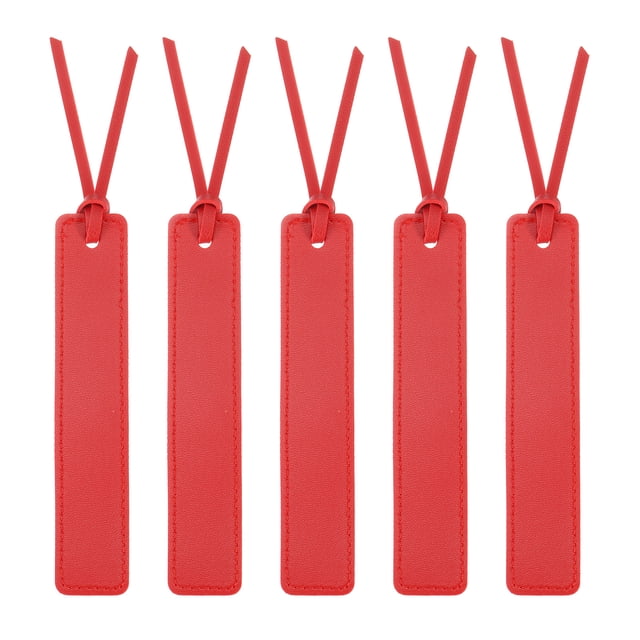 Uxcell 6 Pcs Marcador de cuero, marcadores de libros cosidos clásicos para lectura de libros, accesorios para amantes de los libros, hombres, mujeres, maestros, negro