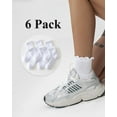 thumbnail image 3 of Jtbuh XLY Women's Ruffle Athletic Socks,Cotton Cushioned Ankle Socks,Cute Running Tennis Cycling Frilly Crew Sock for Girls, 3 of 8