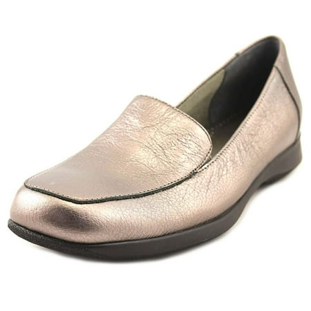 Trotters Jenn Women N/S Apron Toe Leather Silver Loafer
