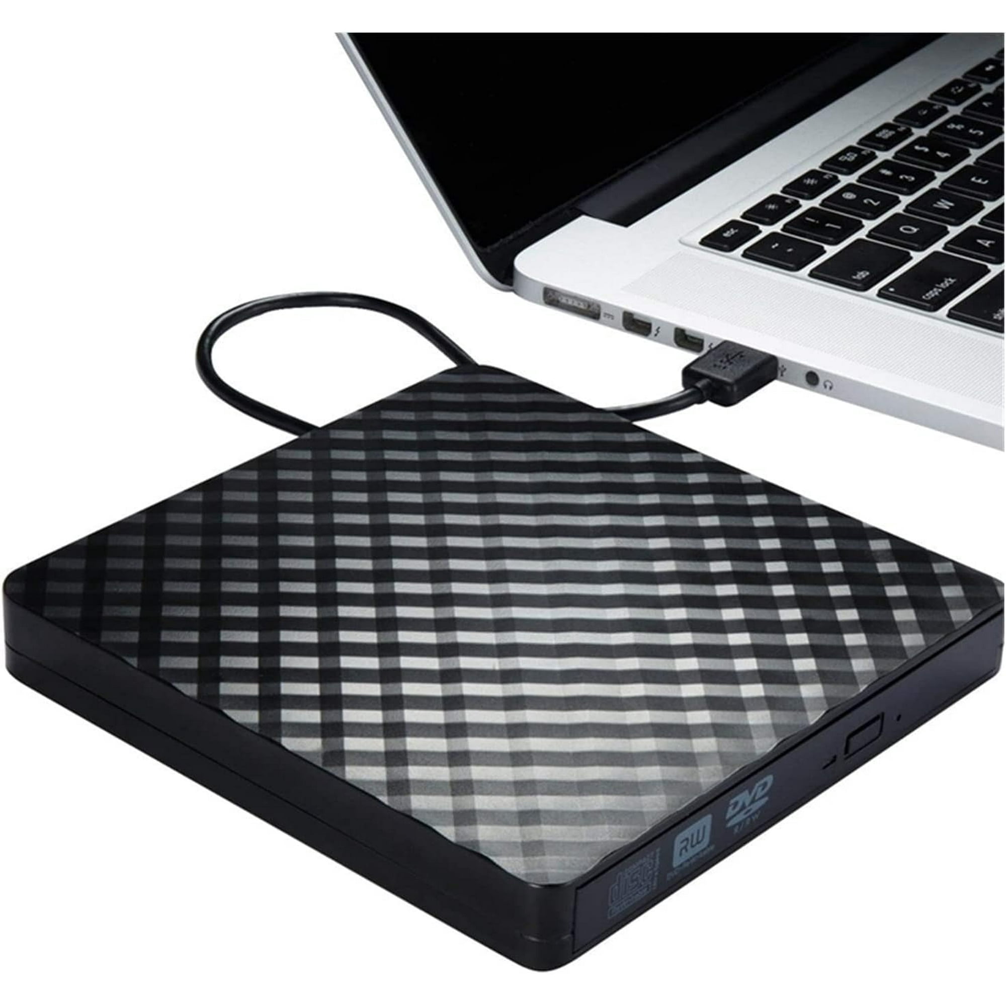 [Popular Choice] 1pc High-Speed USB 3.0 & USB-C External CD/DVD +/-RW Drive, Portable Optical Disk Burner Rewriter for Laptop, Desktop PC, Windows 11/10/8/7, Surface Pro, Mac for MacBook Pro/Ai