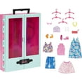 thumbnail image 1 of Barbie Closet Playset con 3 trajes, 3 pares de zapatos, 2, 1 of 5