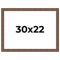30x22 Dark Brown Bamboo Real Wood Picture Frame Width 1.5 inches | Interior Frame Depth 0.5 inches