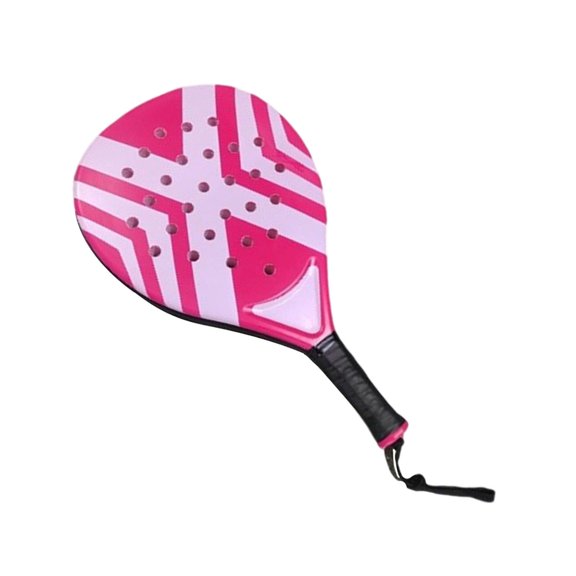 Pala de pádel para deportes al aire libre con bolsa de almacenamiento de entrenamiento compacta profesional Rosa