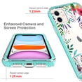 thumbnail image 2 of SOGA Hybrid Shockproof Phone Cover Designed for Apple iPhone 13 Case - Teal Flower, 2 of 5