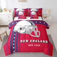 thumbnail image 1 of YST Ensemble de Literie 7 Pcs Football Américain, Rouge Bleu, Taille Simple, Lit en Sac, 1 of 5