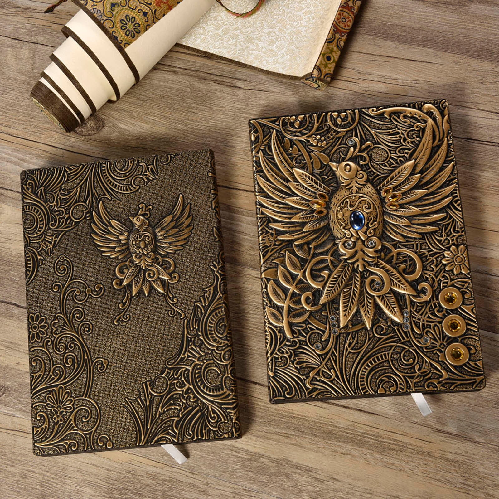 Embossed Pattern Notebook European A5 Notepad Stereo 100 Pages