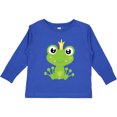 thumbnail image 3 of Inktastic Cute Frog, Green Frog, Frog Prince, Crown Boys or Girls Long Sleeve Toddler T-Shirt, 3 of 5