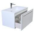 thumbnail image 6 of 36" Wall Mounted Single Bathroom Vanity with High Quality Acrylic Vanity Top By Gravita Designs, 6 of 10