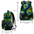 thumbnail image 2 of Lightweight Backpack Peacock Feather School Bag Travel Laptop Daypack for Men Women Casual Rucksack, 2 of 6