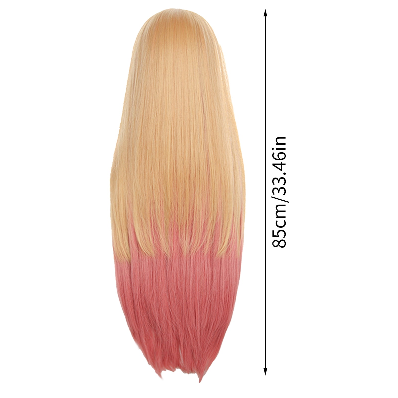 Jinnhelun Long Blonde Pink Wigs with Bangs Marin Kitagawa Cosplay Long  Straight Hair Wig for Girls Women Anime Halloween Party Costume