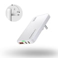 thumbnail image 1 of Cargador KWRNVO 30 W GaN USB-C 2 puertos USB-A Slim Flat, 1 of 7