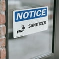 thumbnail image 4 of (2 Pack) Sanitizer Sign With Symbol OSHA Notice Sign 10 Inch X 7 Inch Vinyl Label Decal Sticker Weather Resistant, UV Protected for Workplace, Business, and Construction Site, Made in, 4 of 7