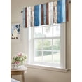 thumbnail image 6 of Colorful Wooden Curtain Valances for Windows, Vintage Farmhouse Wood Kitchen Valance Window Treatment, Light Filtering Block Curtains for Bathroom/Bedroom/Living Room 60'' x 18'', 6 of 9