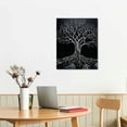 thumbnail image 3 of JEUXUS The Studio Loft Canvas Wall Art Decor - Tree of Life Art - Modern Wall Art for Bedroom, Living Room, Office Decor - Ready To Hang - Canvas Art - Vertical Art Print - Tree Wall Art -  12x16 in, 3 of 5
