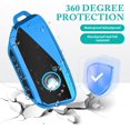 thumbnail image 5 of Key Fob Cover Compatible with BMW 2 3 5 7 Series X1 X5 X6 X7 iX i7 XM 2023-2025 Keychain Case Holder Protector,H-blue, 5 of 6
