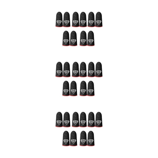 relayinert 5 Paires de Manchons de Doigts de Jeu Antidérapants Anti-Empreintes Digitales Écran Tactile Couvre Gants Ultrafins Respirants Rouges 3Ensemble
