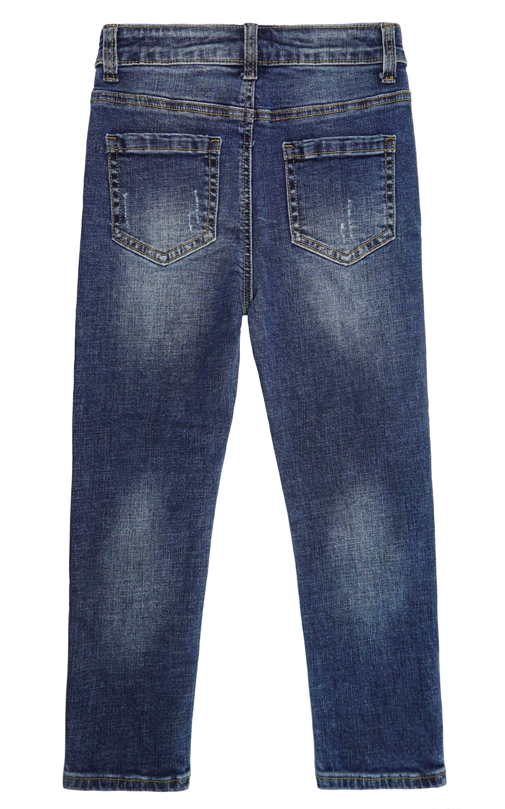 KIDSCOOL SPACE Jeans Neonato, Pantaloni Interni Elastico Morbido Denim Strappato, Azzurro, 6-9 Mesi