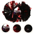 thumbnail image 2 of MLINS Assorted Color Black and Red Cheerleading Pom Poms Made of Durable PET for Dance Use 2pcs Set, 2 of 6