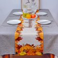 thumbnail image 3 of Thanksgiving Maple Leaves Table Runners 72 Inches Long Washable Wooden Plank Table Runner for Round Table Kitchen Coffee Dining End Table Living Room Use, 3 of 8