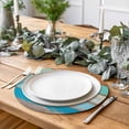 thumbnail image 2 of Nautical Anchor Round 15 Inch Placemats Set of 8, Retro Blue Brown Wooden Boards Farmhouse HeatResistant Non Slip Place Mats for Dining Table, Wipeable Braided Kitchen Table Mats for Housewarming, 2 of 9