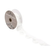 Simplicity Trim, White 1 1/4 inch Eyelet Trim Great for Apparel, Home Decorating, and Crafts, 3 Yards, 1 Each