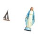 thumbnail image 5 of Escultura de velero,Estatua de velero,decoración de barco de vela,velero,Figura decorativa de resina con forma de velero,Estatua católica,Colección religiosa de estatuas de la Virgen María, 5 of 7