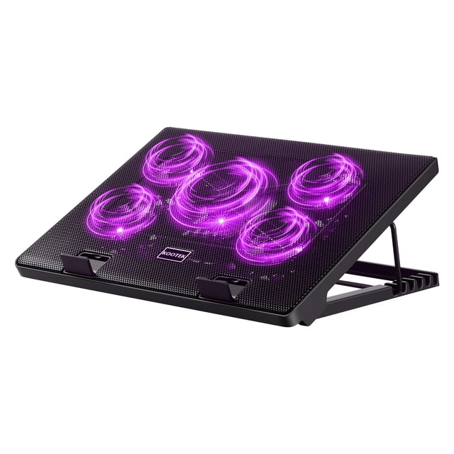 Almohadilla de refrigeración para portátil Kootek con 5 ventiladores de 12 a 17 pulgadas
