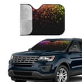 thumbnail image 2 of Yiaed Colorful Sparkling Print Car Windshield Sunshade Front Auto Car Front Window Sun Shade Foldable Sun Visor Shield Cover Auto Accessories for Sedan SUV Truck-Medium, 2 of 5