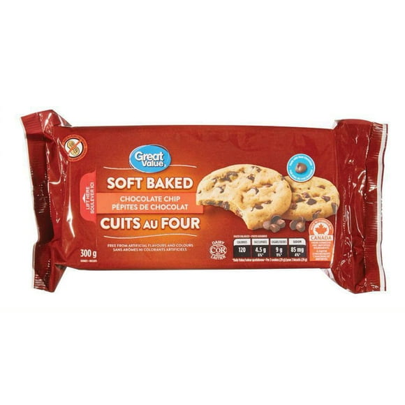 Great Value Soft Baked Chocolate Chip Cookies, 300 g