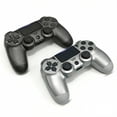 thumbnail image 2 of 2-Pack Wireless Game Controllers for P4 - Black & Silver, Compatible with P4/P4 Slim/P4 Pro & PC, Dual Vibration & 6-Axis Motion Sensor, Ergonomic Gaming Gamepad, 2 of 5