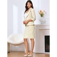 thumbnail image 4 of DARING DIVA 2 Pcs Women's Business Blazer and Pencil Skirt Suit XS Beige, 4 of 6
