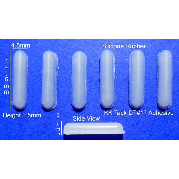 VATH Self Adhesive Silicone Rubber Feet 19.5mm(L)x 4.8mm(W)x 3.5mm(H) 6pcs [RB73]