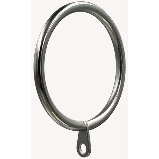 Curtain Ring Metal 28-Pcs 2.0" Inner Diameter with Flat Eyelet fit up 1.5" Rod (Satin Nickel,28)