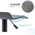 thumbnail image 4 of CQAOE Adjustable Bar Stools Set of 2, Modern Swivel PU Leather Backless Bar Chairs, Airlift Height Adjustable Counter Stools for Kitchen Island, Dining Room, Home Bar (Grey, Black Base), 4 of 10