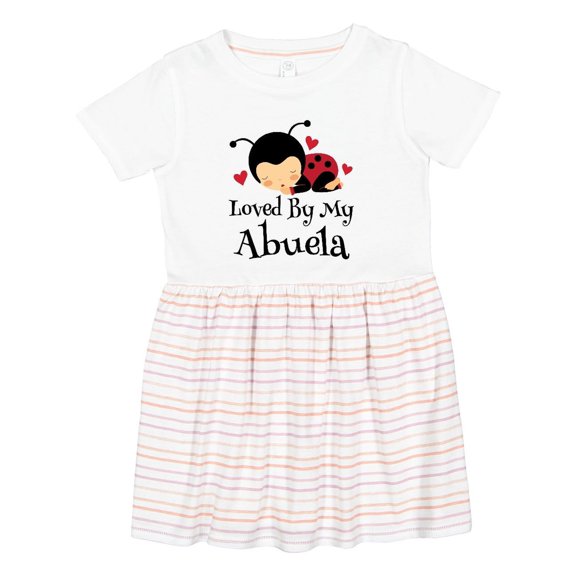 Inktastic My Abuela Loves Me Ladybug Girls Toddler Dress