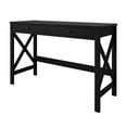 thumbnail image 4 of Home Design Beatrice Writing Desk with Spacious Tabletop and Built-In Drawers, Timeless Clean-Lined Design for Bedroom, Home Office, or Study Nook, Black, 4 of 7