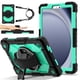 thumbnail image 1 of Funda Resistente a Golpes para Samsung Galaxy Tab A11, Funda Protectora de Silicona + Capa de PC Anti Caída con Asa Giratoria de 360°, Soporte, Correa para el Hombro, Verde, para Galaxy Tab A11, 1 of 8
