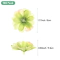 thumbnail image 3 of Uxcell 100 Paquete Cabezas de Flores Artificiales Cabeza de Ciruelo de Seda Falsa Verde Claro, 3 of 7