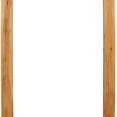 thumbnail image 3 of Farmhouse Style Rectangular Wooden Wall Mirror with Arched Top, Brown - Saltoro Sherpi, 3 of 5