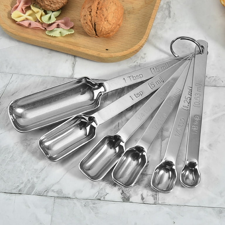Stainless Steel Kitchen Measuring Spoons, Square Measuring Spoons