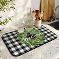 thumbnail image 4 of Christmas Flower Wreath Dish Mat Absorbing Drying Mat for Kitchen Counter Folding Coffee Bar Mat for Shop Counter (19.5x12in,Set Of 2), 4 of 7