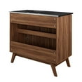 thumbnail image 4 of Sink Vanity Cabinet, Walnut Black, Wood, Hotel Bedroom Bathroom, Modern Contemporary HB36311, 4 of 15